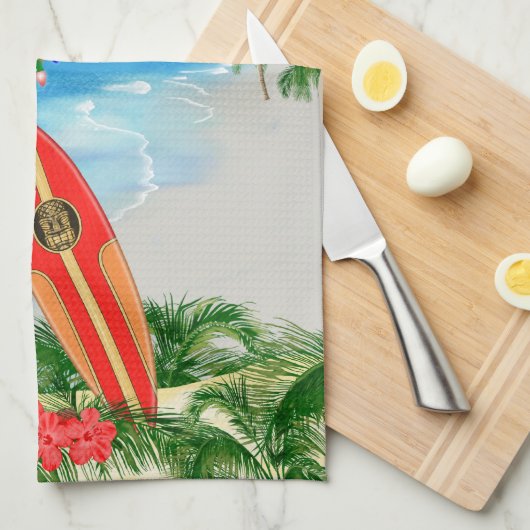 Linge De Cuisine Noël de plage (Quart Plié)