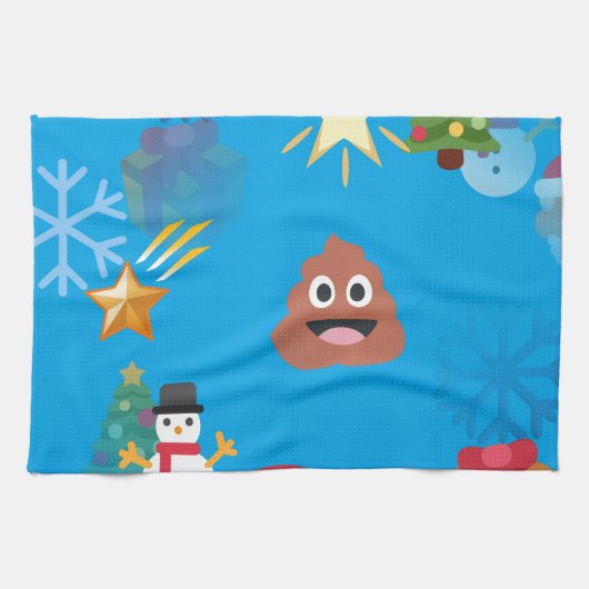 Linge De Cuisine noël de poop émoji (Horizontal)