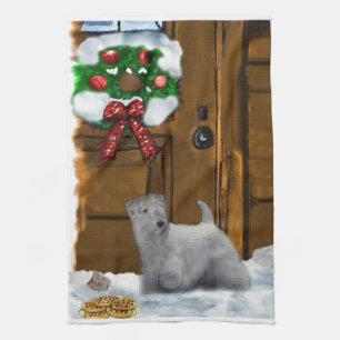 Linge De Cuisine Noël de Sealyham Terrier