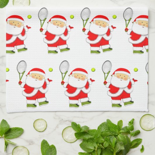 Linge De Cuisine Noël de tennis (Plié)