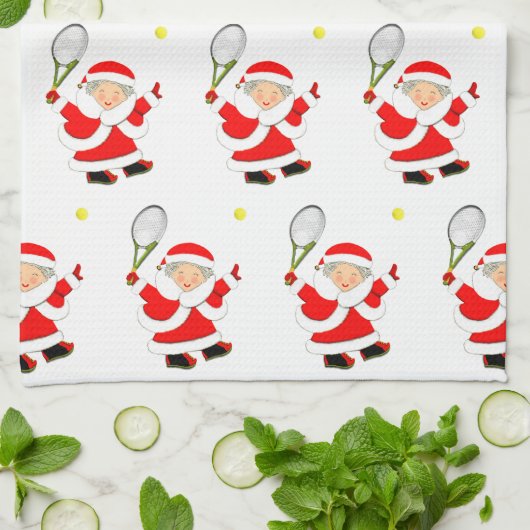 Linge De Cuisine Noël de tennis (Plié)