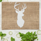 Linge De Cuisine Noël de texture de toile de jute Joyeux avec des (Plié)