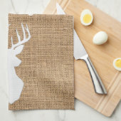 Linge De Cuisine Noël de texture de toile de jute Joyeux avec des (Quart Plié)