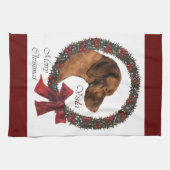 Linge De Cuisine Noël de Vizsla (Horizontal)