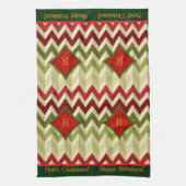 Linge De Cuisine Noël de Zigzag (Monogrammed) (Vertical)
