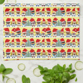 Linge De Cuisine Noël des caroleurs (Plié)