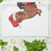 Linge De Cuisine Noël des Dachshunds (Plié)