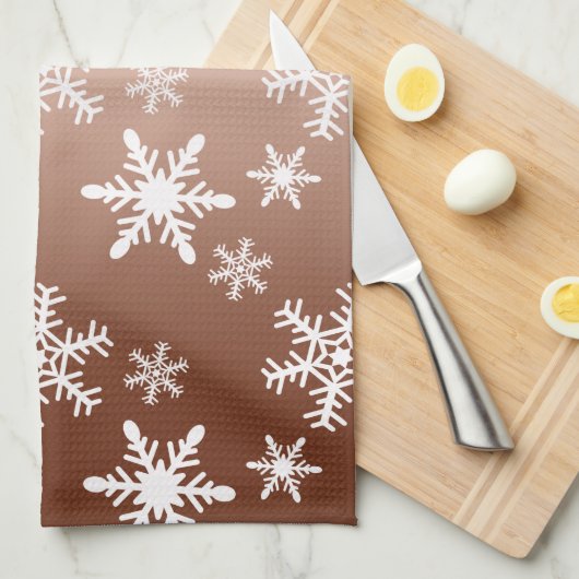 Linge De Cuisine Noël des Flèches blanches d'or (Quart Plié)