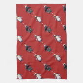 Linge De Cuisine Noël des pingouins (Vertical)