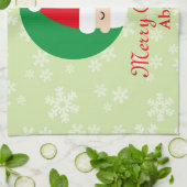 Linge De Cuisine Noël des snowflakes père Noël (Plié)