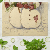 Linge De Cuisine Noël des Snowmen de 4924 (Plié)