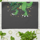 Linge De Cuisine Noël Dinosaure Santa T Rex (Plié)
