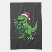 Linge De Cuisine Noël Dinosaure Santa T Rex (Vertical)