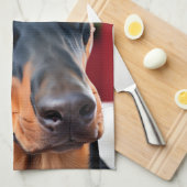 Linge De Cuisine Noël Doberman (Quart Plié)