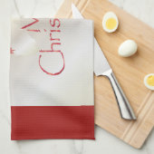 Linge De Cuisine Noël d'or blanc (Quart Plié)