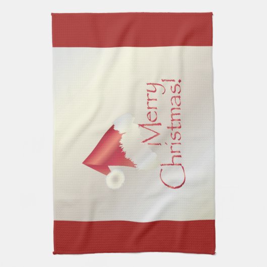 Linge De Cuisine Noël d'or blanc (Vertical)