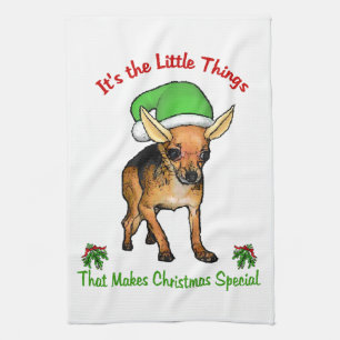 Linge De Cuisine Noël du Chihuahua