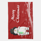 Linge De Cuisine Noël du dessinateur Snowman (Vertical)