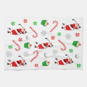 Linge De Cuisine Noël du golf (Horizontal)