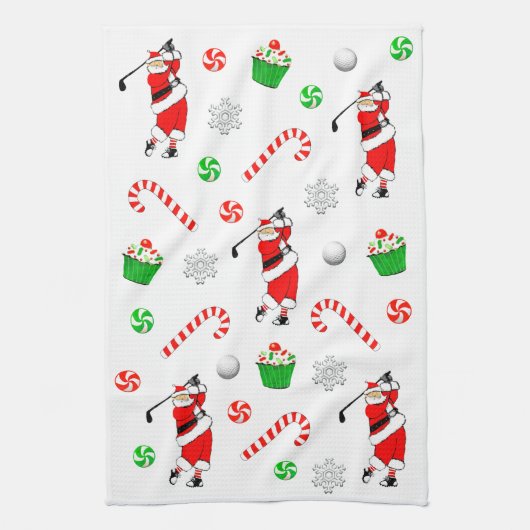 Linge De Cuisine Noël du golf (Vertical)