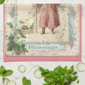 Linge De Cuisine Noël du Père Noël de l'époque victorienne (Plié)