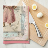 Linge De Cuisine Noël du Père Noël de l'époque victorienne (Quart Plié)