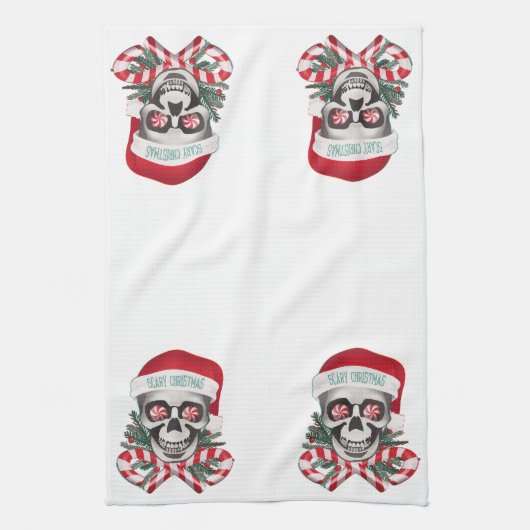 Linge De Cuisine Noël effrayant (Vertical)