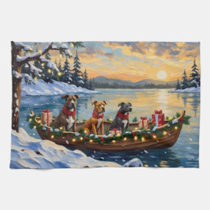 Linge De Cuisine Noël en bateau de Pitbull pour les Fêtes