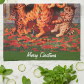 Linge De Cuisine Noël en Catland Louis Wain (Plié)