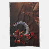 Linge De Cuisine Noël équestre pendre en fer à cheval Photo (Vertical)