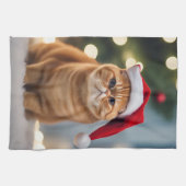 Linge De Cuisine Noël Exotique Shorthair (Horizontal)