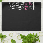 Linge De Cuisine Noël - Fa-La-La-Mingo Flamant rose avec Noël (Plié)