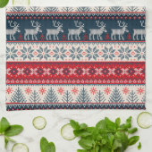 Linge De Cuisine Noël Faux Knit Motif Thème nordique (Plié)