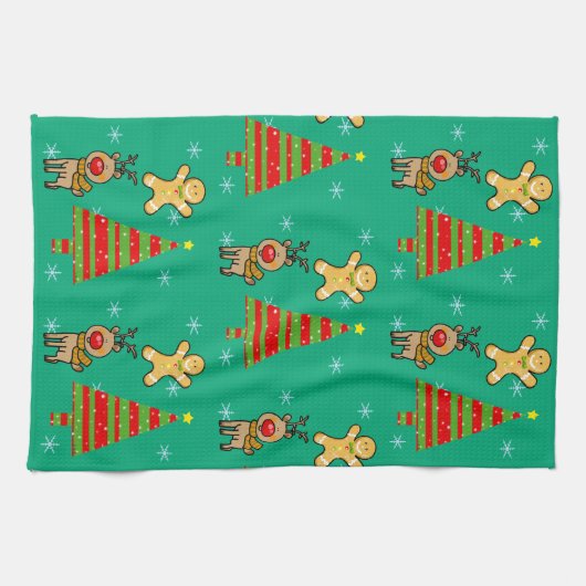Linge De Cuisine Noël festif (Horizontal)
