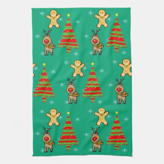 Linge De Cuisine Noël festif (Vertical)