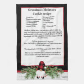 Linge De Cuisine Noël Gnome Rouge Noir Plaid Recette Garde (Vertical)