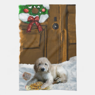 Linge De Cuisine Noël Goldendoodle