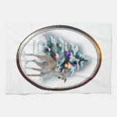 Linge De Cuisine Noël Greyhound italien (Horizontal)
