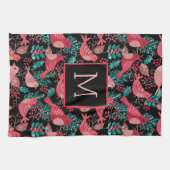 Linge De Cuisine Noël hiver Red Bird Berries vacances (Horizontal)