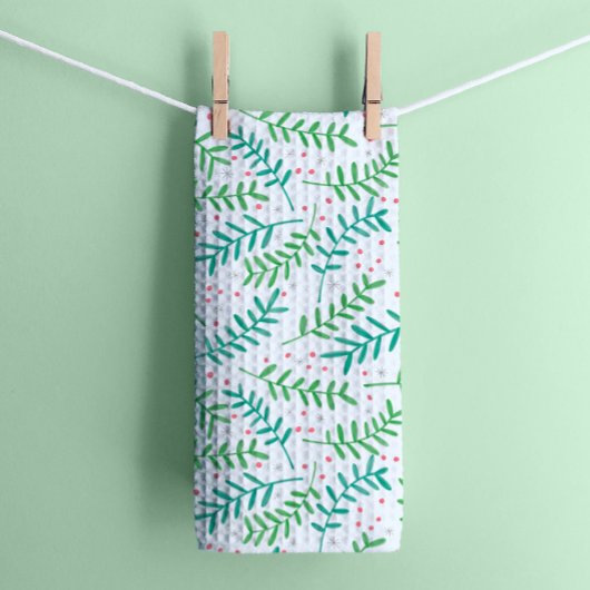 Linge De Cuisine Noël Holly et Berries