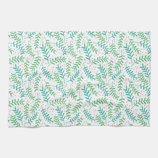 Linge De Cuisine Noël Holly et Berries (Horizontal)