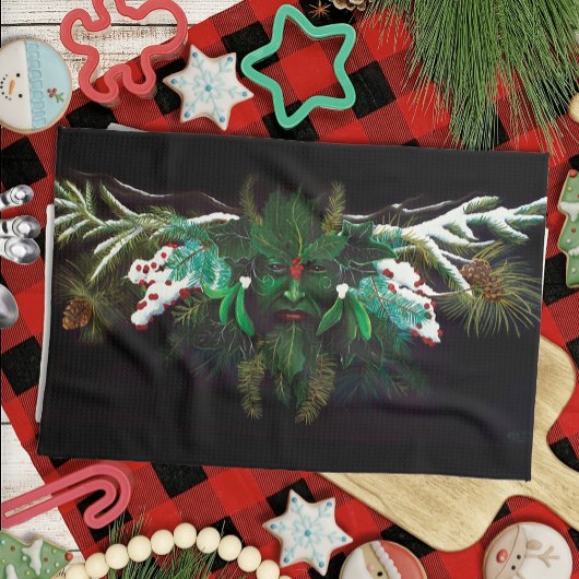 Linge De Cuisine Noël Homme vert