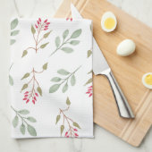 Linge De Cuisine Noël Hot Pink Holly Berry (Quart Plié)