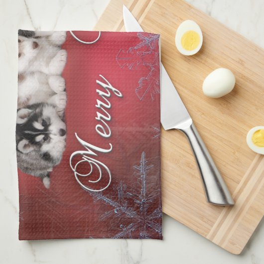 Linge De Cuisine Noël Husky (Quart Plié)