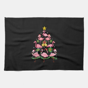 Linge De Cuisine Noël - Joli Flamant rose sapin de Noël