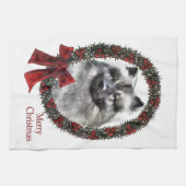 Linge De Cuisine Noël Keeshond (Horizontal)