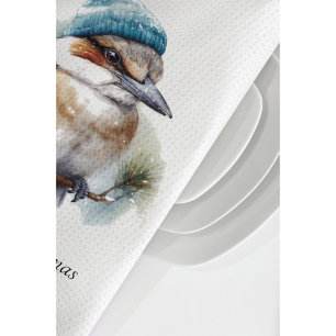 Linge De Cuisine Noël Kookaburra, personnalisable