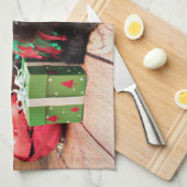 Linge De Cuisine Noël - mélange de Schnauzer - Bentley (Quart Plié)