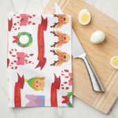 Linge De Cuisine Noël mignon (Quart Plié)