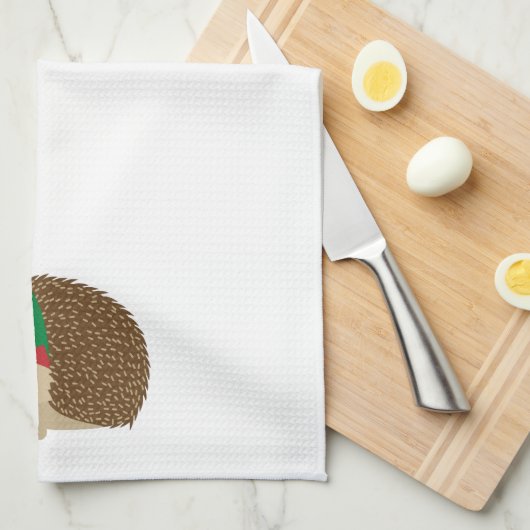 Linge De Cuisine Noël mignon Elf de hérisson (Quart Plié)